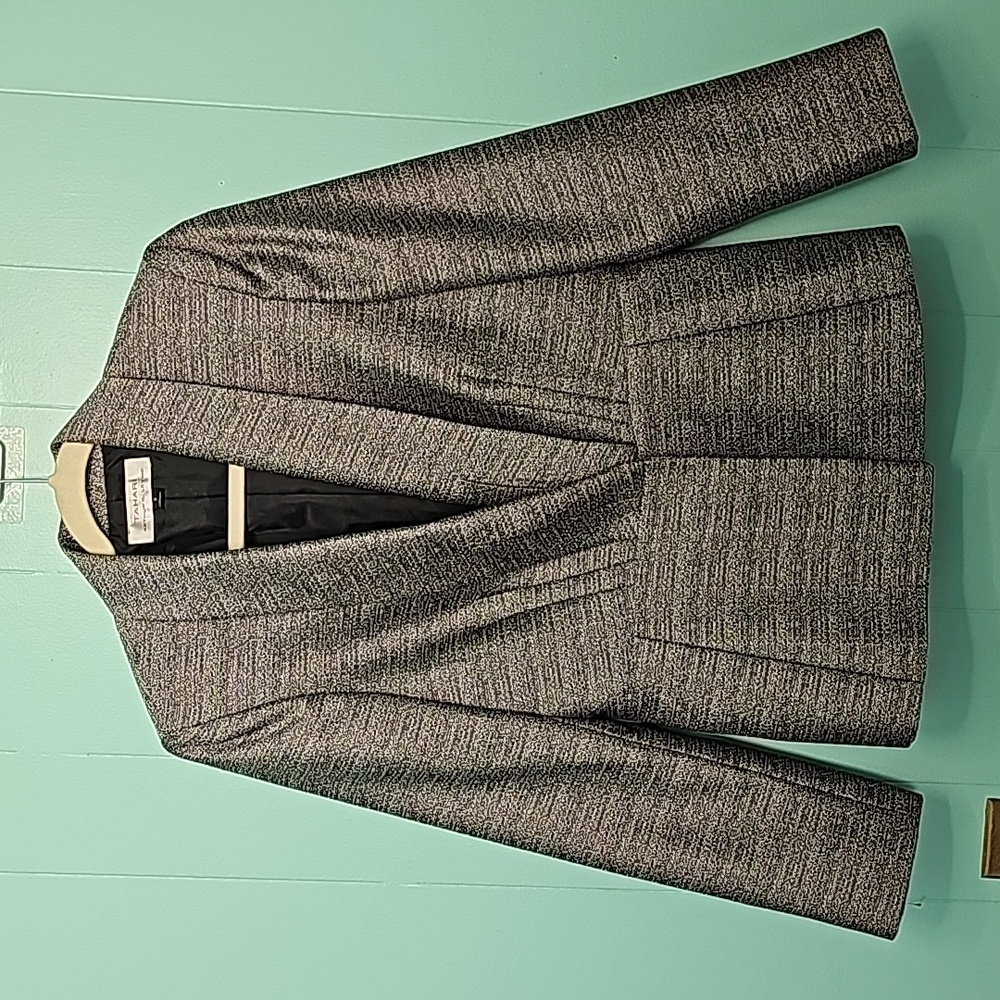 Silver and black blazer